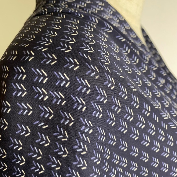 Aritzia BABATON Silk Draped V-Neck Dress Blue XS - Picture 4 of 10